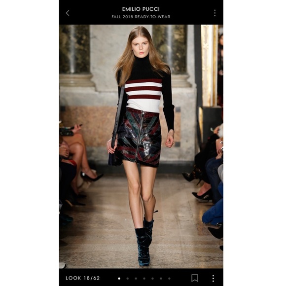EMILIO PUCCI RUNWAY Patchwork Python And Metallic Leather Mini Skirt IT42 NWT - Picture 11 of 11